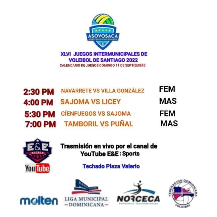 Apoyo al Equipo Masculino del Municipio de Licey en los XLVI Juegos Intermunicipales de Voleibol de Santiago 2022.
