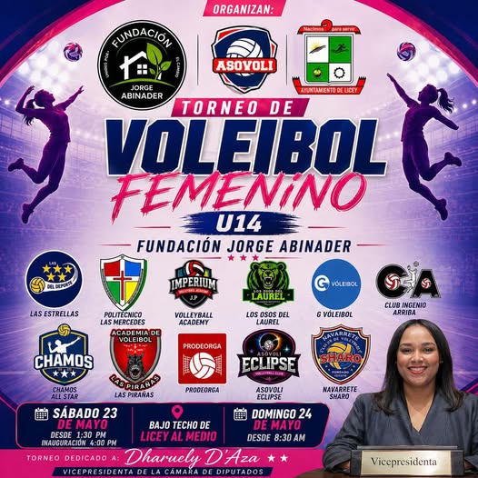 ¡Llega el 1er Torneo de Voleibol Fundación Jorge Abinader!