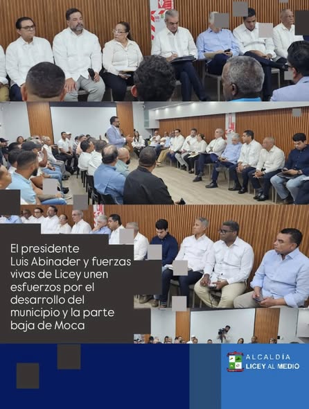 El presidente Luis Abinader sostuvo un importante encuentro junto al Consejo para el Desarrollo de Licey.