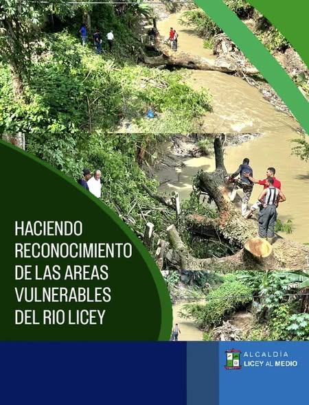 La Alcaldía de Licey al Medio continúa realizando trabajos de intervención en las áreas del río Licey.
